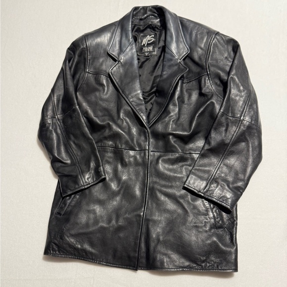 Ms. Maxima Vintage Black Leather Jacket Size Small - Picture 1 of 4